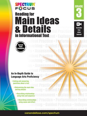 Spectrum Reading for Main Ideas and Details in Informational Text - ebook